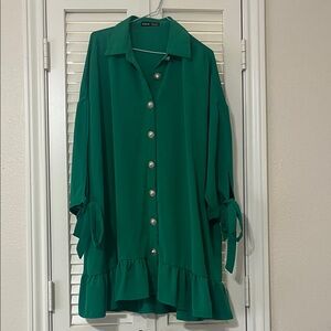 SHEIN Vibrant Green Blouse